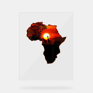 Africa T Shirt Map Africa T-Shirt South African Su Acrylschild