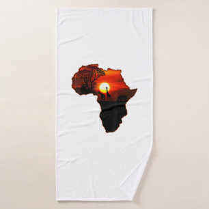 Africa T Shirt Map Africa T-Shirt South African Su Badehandtuch