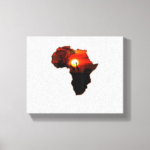 Africa T Shirt Map Africa T-Shirt South African Su Leinwanddruck
