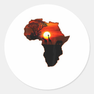 Africa T Shirt Map Africa T-Shirt South African Su Runder Aufkleber