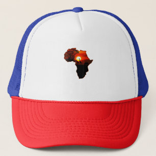 Africa T Shirt Map Africa T-Shirt South African Su Truckerkappe