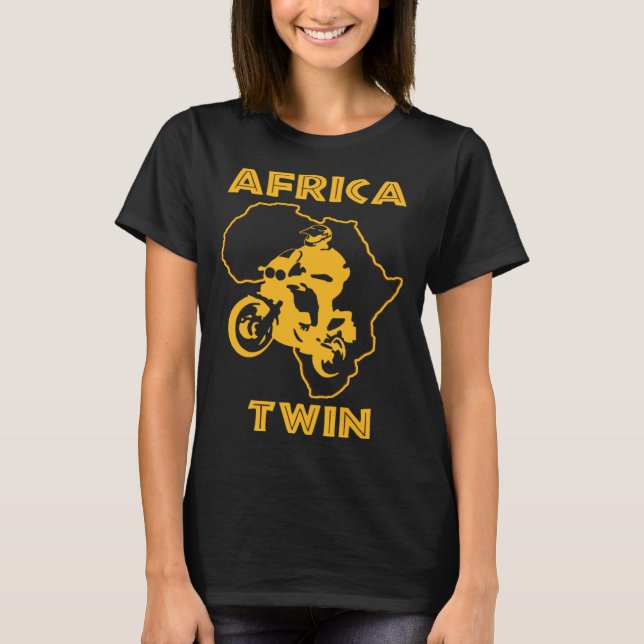 AFRICA TWIN Motorcycle touring trail riding T-Shirt (Vorderseite)
