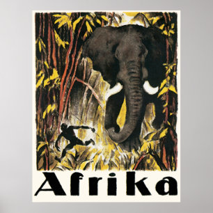 Africa Vintage Travel Poster