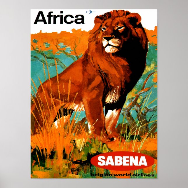Africa Vintage Travel Poster (Vorne)