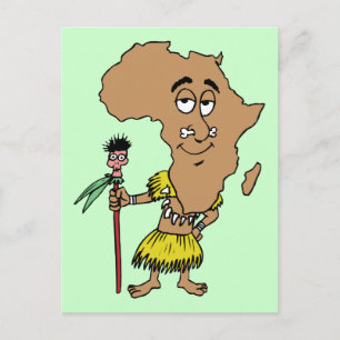 Africa Vintage Travel Souvenir Karibik Kunst, Dich Postkarte