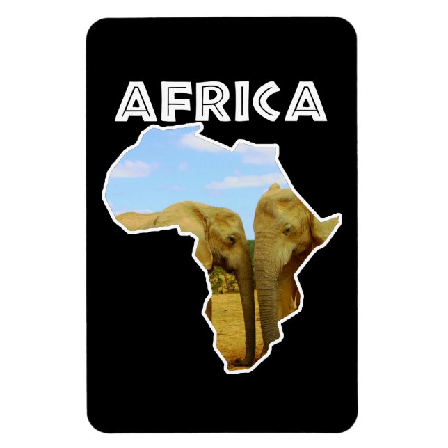 Africa Wildlife Continent Blue Sky Elephant Magnet (Vertikal)