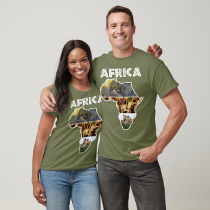 Africa Wildlife Map Trio T - Shirt