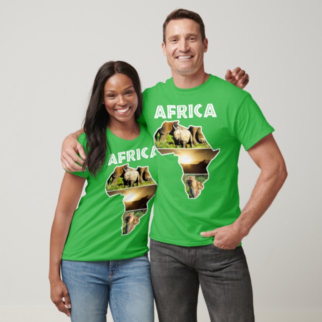 Africa Wildlife Map Trio T - Shirt (Unisex)