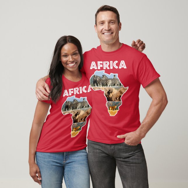 Africa Wildlife Map Trio T - Shirt (Unisex)