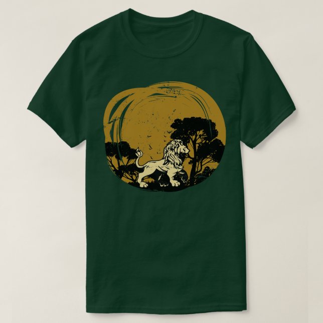 Africa Wildlife Safari Lion T-Shirt (Design vorne)