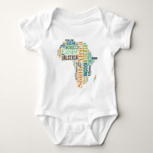 Africa Word Art Baby Strampler
