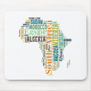 Africa Word Art Mousepad