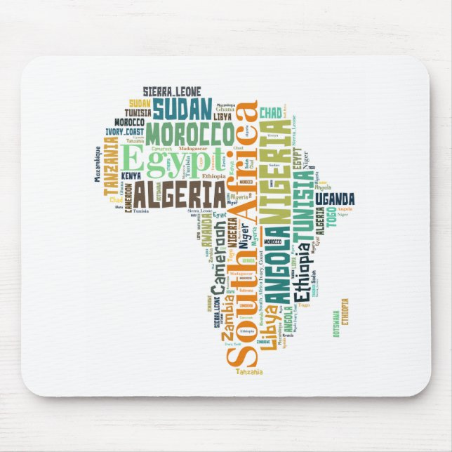 Africa Word Art Mousepad (Vorne)
