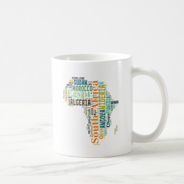 Africa Word Art Tasse (Rechts)