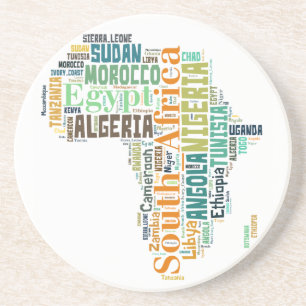 Africa Word Art Untersetzer