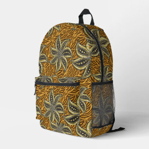 African Abstrakt Floral Batik Style Bedruckter Rucksack