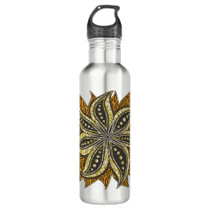 African Abstrakt Floral Batik Style Edelstahlflasche