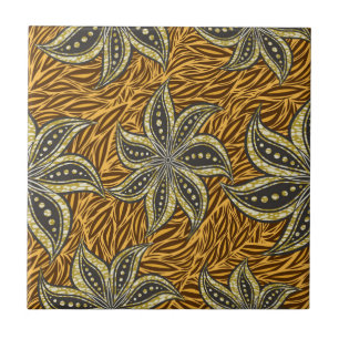 African Abstrakt Floral Batik Style Fliese
