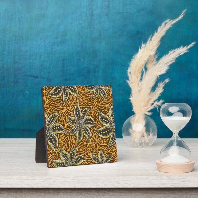 African Abstrakt Floral Batik Style Fotoplatte (InSitu)