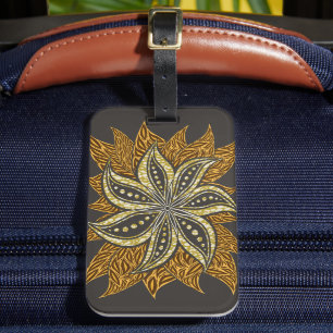African Abstrakt Floral Batik Style Gepäckanhänger