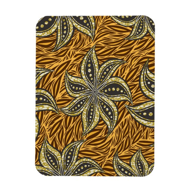 African Abstrakt Floral Batik Style Magnet (Vertikal)