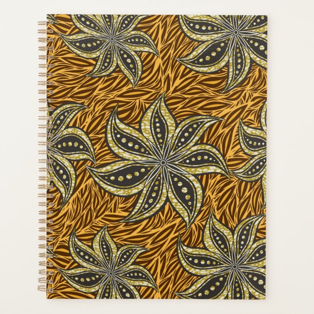 African Abstrakt Floral Batik Style Planer (Vorderseite)