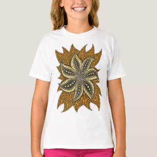 African Abstrakt Floral Batik Style T-Shirt