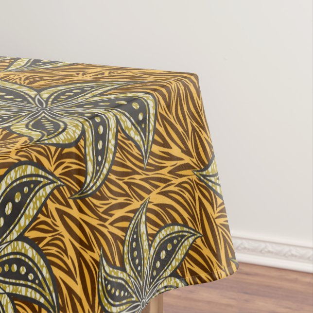 African Abstrakt Floral Batik Style Tischdecke (Beispiel)