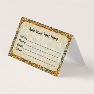 African Abstrakt Floral Batik Style Visitenkarten