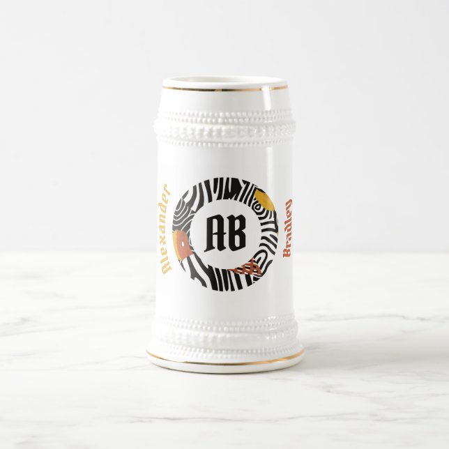 African Abstrakt Safari Stein Bierglas (Mittel)