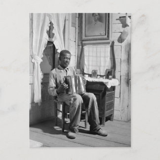 African American Accordion Player, 1941 Postkarte