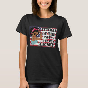 African American Army Veteran Female T-Shirt