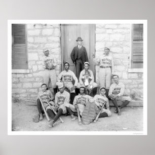 African American Baseball 1900 Poster