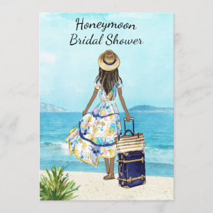 African American Beach Bridal Dusche Einladung