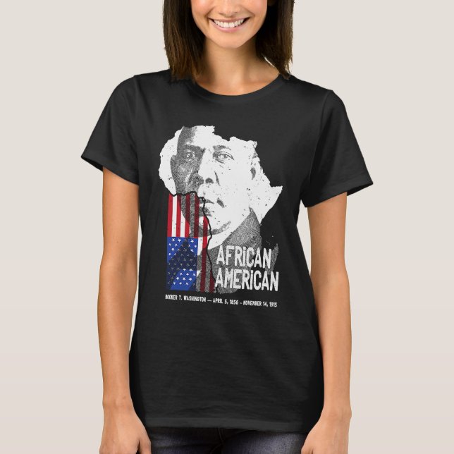 African American Booker T Washington Black History T-Shirt (Vorderseite)