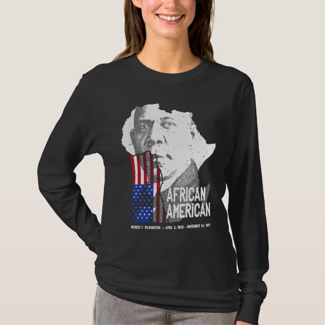 African American Booker T Washington Black History T-Shirt (Vorderseite)
