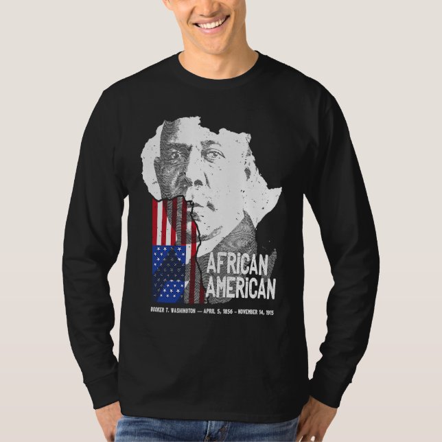 African American Booker T Washington Black History T-Shirt (Vorderseite)