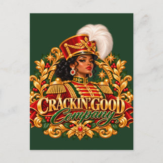 African American Christmas Black Woman Nutcracker Postkarte