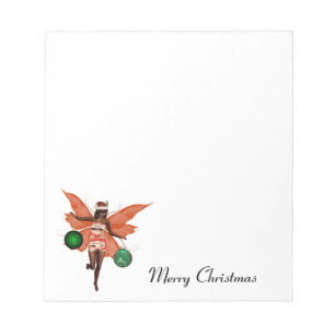 African American Christmas Fairy Notepad Notizblock