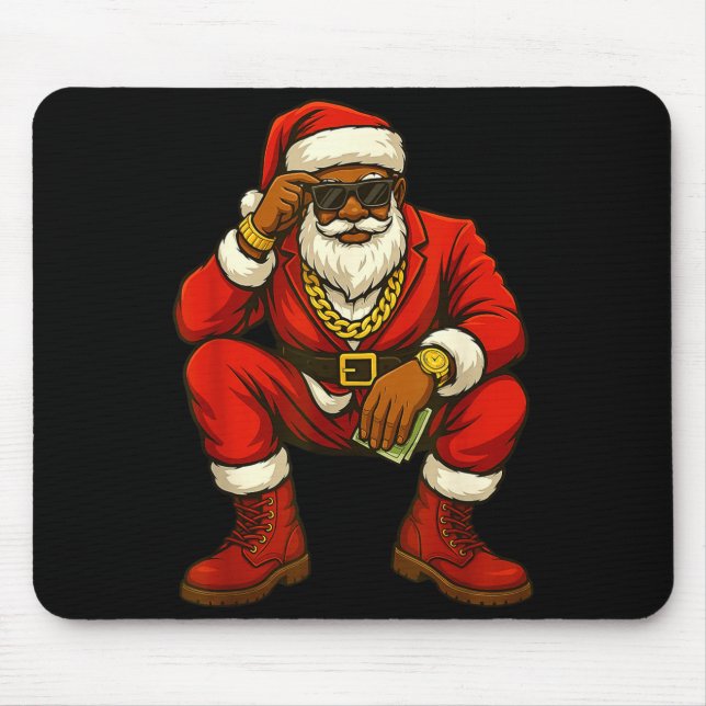 African American Christmas Funny African American  Mousepad (Vorne)