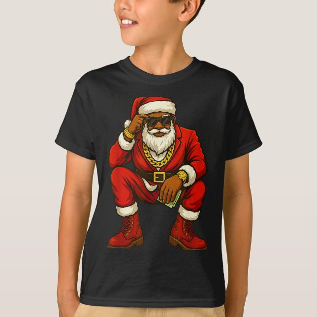 African American Christmas Funny African American  T-Shirt (Vorderseite)