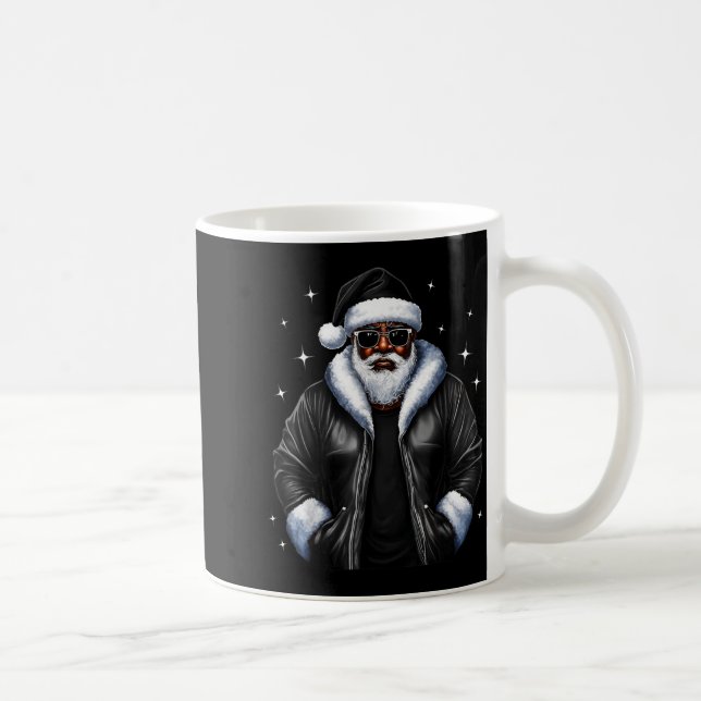 African American Christmas Xmas Afro Santa Claus  Kaffeetasse (Rechts)