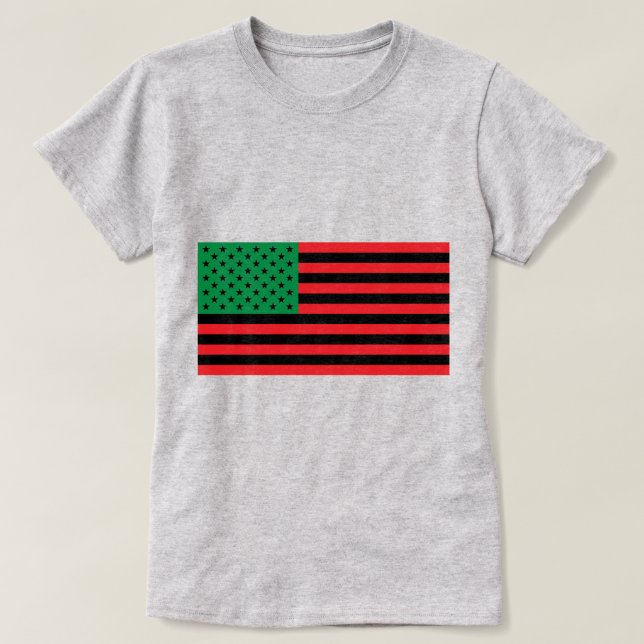 African American Flag (mit Option "Text hinzufügen T-Shirt (Design vorne)