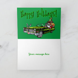 African American Hipster Santa Holiday Card Feiertagskarte