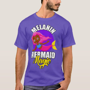 African American Meerjungfrau Melanin ist Magie Mä T-Shirt