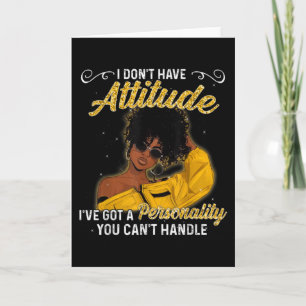 African American Melanin Queen Black Girl Magic Af Karte