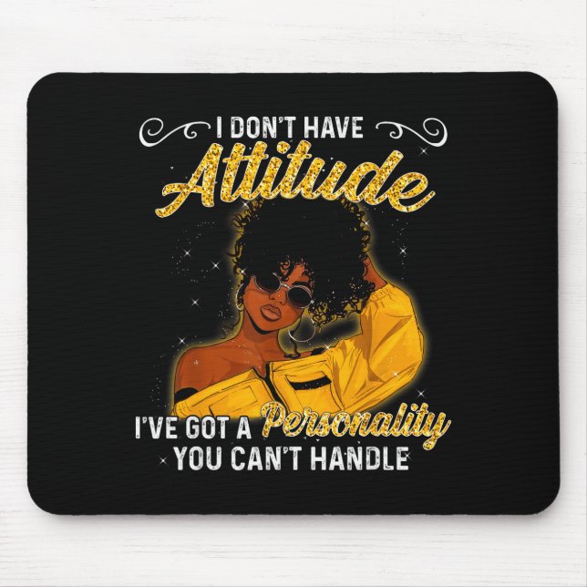 African American Melanin Queen Black Girl Magic Af Mousepad (Vorne)
