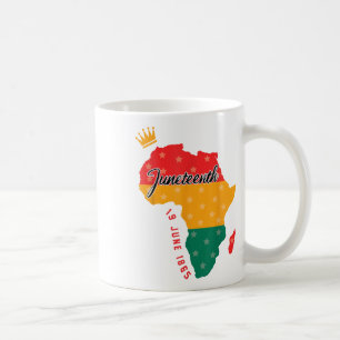 African American Queen African Flag Liberation Map Kaffeetasse
