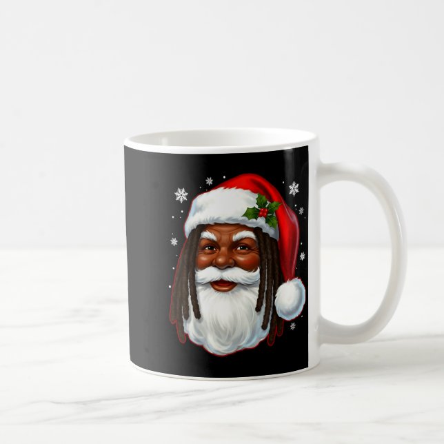 African American Santa Christmas Cool Black X-mas  Kaffeetasse (Rechts)