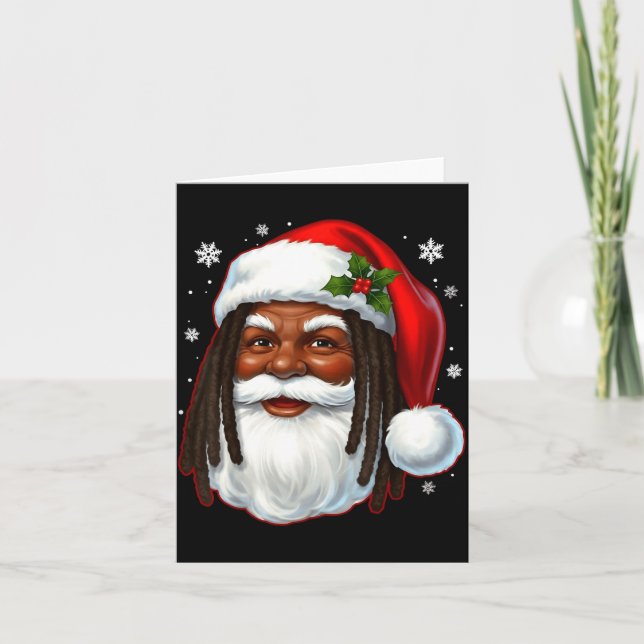 African American Santa Christmas Cool Black X-mas  Karte (Vorderseite)
